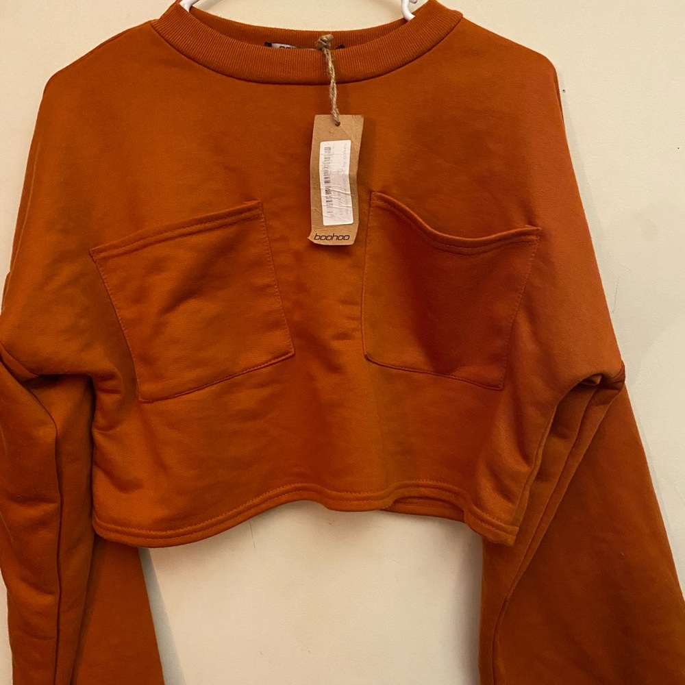 Boohoo Recycled Sweat Utility Crop Top